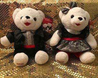 Set 12 " Plush 2012 Snowflake Teddy Bears Dolls,  Made By Dan Dee,