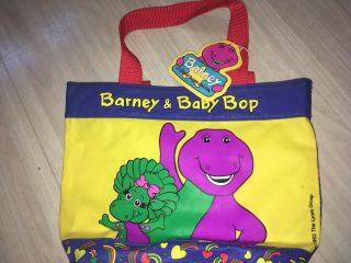 Vintage 1992 Barney Baby Bop Bag Lyons Group Purple Dinosaur Vinyl Purse