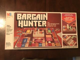 Vintage Milton Bradley Bargain Hunter The Smart Shopper Board Game 1981