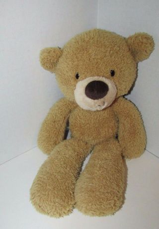 Gund Fuzzy Tan Light Brown Floppy Teddy Bear Plush Cream Snout 320116