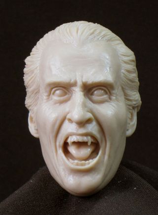 Dracula Custom Resin Unpainted Head Sculpt Action Figure 1/6 Scale.