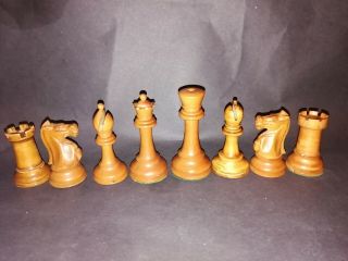 Large Antique Staunton Chess Set Weighted F.  H Ayres Like A Jaques At Fault.