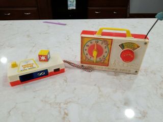 Vintage Fisher Price Musical Clock Hickory Dickory Dock And Pocket Camera Toys