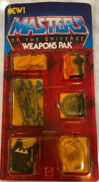 1983 Vintage Master Of The Universe Card Heman Weapons Pack