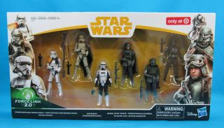 Star Wars Force Link 2.  0 6 Figure Pack Troopers And Han Solo 2018 Hasbro