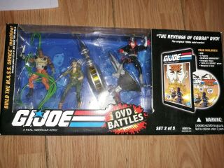 2008 Hasbro G.  I.  Joe Dvd Battles " The Revenge Of Cobra " Set 2 Of 5 Figures Nib