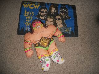 1990 Wrestling Buddies Ultimate Warrior Wwf Wwe Wrestler Hulk Hogan Pillowcase