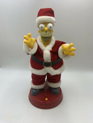 The Simpsons Large Talking And Dancing Homer Simpson Santa 2002 Christmas