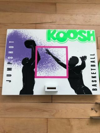 Vintage KOOSH JUMP SHOT BASKETBALL Over Door Hoop Play Purple Green Complete 2