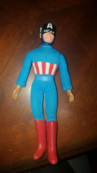 Vintage 1970s Mego Captain America Action Figure Doll 8 "