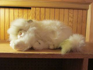 Vtg Russ Yomiko Classics White Cat Sleeping Doll Plush Stuffed Animal