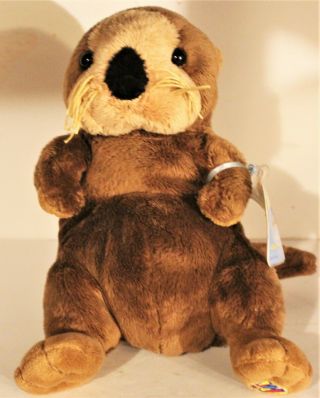 Ganz Webkinz Sea Otter Plush Stuffed Animal With Code Soft Euc