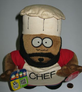 South Park Chef Plush Talking Doll - 2002,  Comedy Central/fun 4 All Corp -