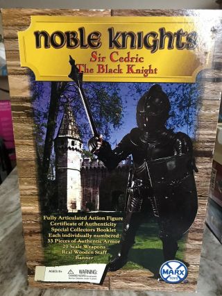 Marx Toys Noble Knights Sir Cedric The Black Knight Figure 2001 Reissue Box Wear