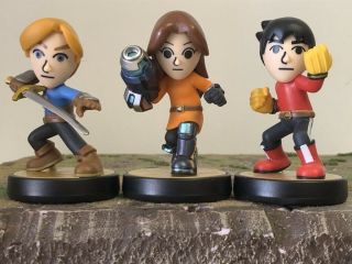 Nintendo Amiibo Smash Bros.  Ssbu Mii Fighters 3 - Pack 4” Video Game Figures