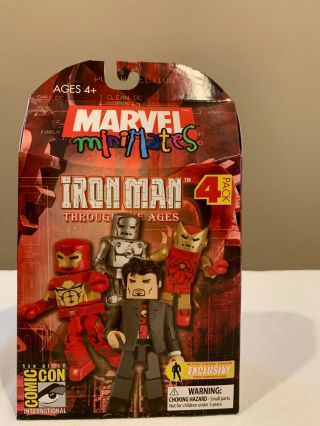 Rare Minimates Iron Man Through The Ages Box Set Comic Con Afx Exclusive