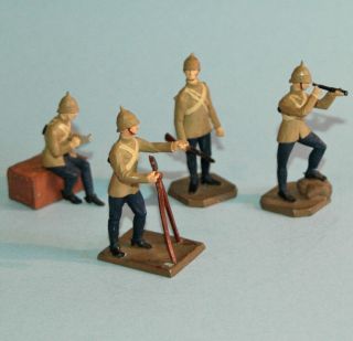 Rose Military Miniatures England White Metal Survey Crew Boer War 5 Piece Set