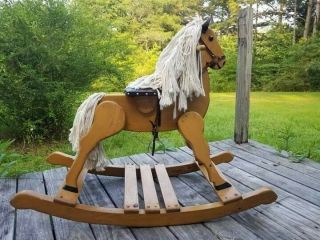 Large Wooden Rocking Horse Custom Made By Leo Bennett