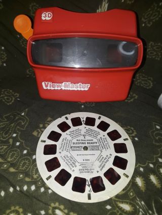 Vintage View Master 3d Viewer Red Classic With " 14 " 1959 - 1972 Reels