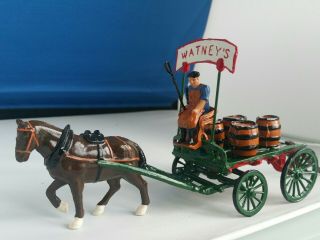F G Taylor & Sons Watneys Cart With Cart Horse Ladder Barrels And Dray Man