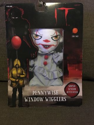 It Pennywise The Clown Holloween Window Wiggler Decoration Sound Sensor Act