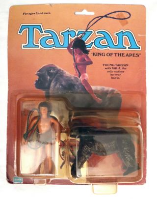 Tarzan 4 " Young Tarzan With Kala Action Figure King Of The Apes Dakin Toys 1983