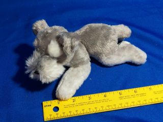 8 " Russ Berrie Yomiko Classics Sunny Schnauzer Gray White Puppy Dog Plush Toy