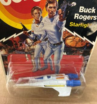 Buck Rogers Starfighter Diecast Car 1/64 Scale Corgi 1980 Moc But Card Worn