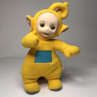 1998 Vintage Teletubbie Talking Laa Laa Plush Lala Yellow Doll Great
