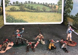 Rare 7 - Dead - Wounded Csa Confederate Civil War Painted Figure 1/32 - 54mm Acw