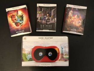 Mattel View Master Virtual Reality Starter Pack Vr Headset W/3 Experience Packs