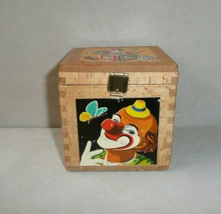 Vintage Wood Jack In The Box Pop Up Clown Hermann Eichhorn Made In Germany