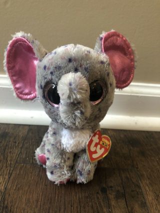 Ty Beanie Boos Specks Elephant With Hang Tag Plush 6 Inch
