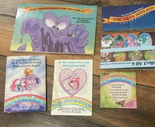 Vtg G1 Mlp My Little Pony The Movie Pamphlets Inserts 6 Pre Owned & Played With