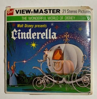 Vintage 1965 Walt Disney Cinderella - (b318) 3 Reel Set,  Booklet