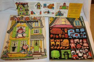 Colorforms Vtg Raggedy Ann Doll House 1974 Complete And 4090