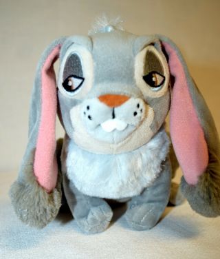 Disney Clover Bunny Rabbit Sofia The First Plush Stuffed Animal Toy Gray 8 "