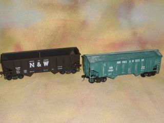 2 O - Scale 2 - Rail Weaver Norfolk & Western 2 - Bay Hopper Cars