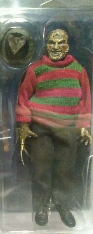 Freddy Krueger 8in.  Nightmare On Elm St.  Retro Clothed Figurine.