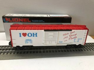 Lionel O Gauge I Love Ohio Boxcar 6 - 19912 Origiginal Box
