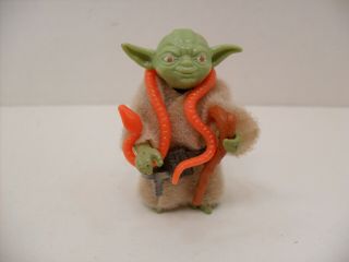 Vintage Star Wars Return Of The Jedi Yoda With Orange Snake 100 Figure