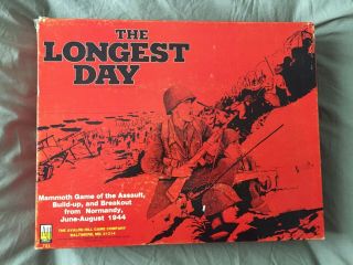 The Longest Day / Mostly Unpunched / Avalon Hill / Wargame/ Complete