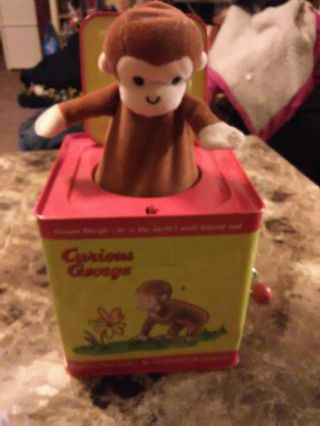 Curious George Jack In The Box Tin Metal Schylling Classic Kids Toy Gift