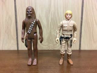 Star Wars Chewbacca & Luke Skywalker Bespin Kenner 1977 - 1980 Vintage Esb