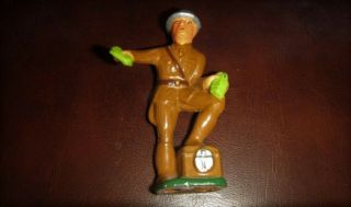 Vintage Barclay Manoil Lead Military Toy Soldier Paymaster Paying Troops Money