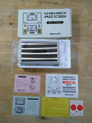 Nintendo Game And & Watch Oil Panic W/ Box & Papers 1982 Japan