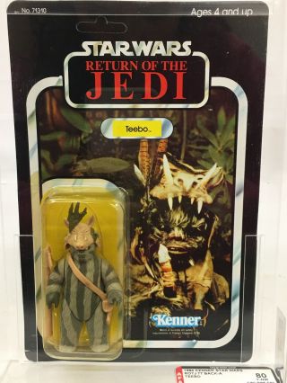 1984 Kenner Star Wars Carded Rotj 77 Back - A Teebo Action Figure Afa 80 Y Nr