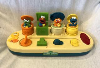 Sesame Street 1999 Tyco Poppin Pals Pop Up Toy Elmo Oscar Ernie Cookie Monster