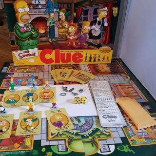 The Simpsons Clue Board Game 2nd Edition 2002 Complete Parker Brothers Hasbro