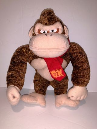 Vintage 2001 Donkey Kong Plush Doll Stuffed Gorilla Nintendo Kellytoy 12 "